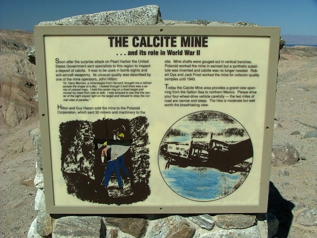 Calcite Mine Trail Sign